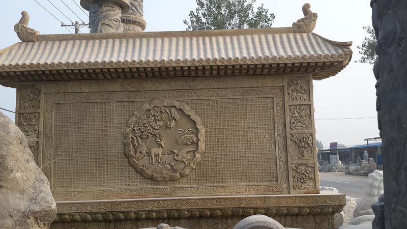 石雕迎壁墙